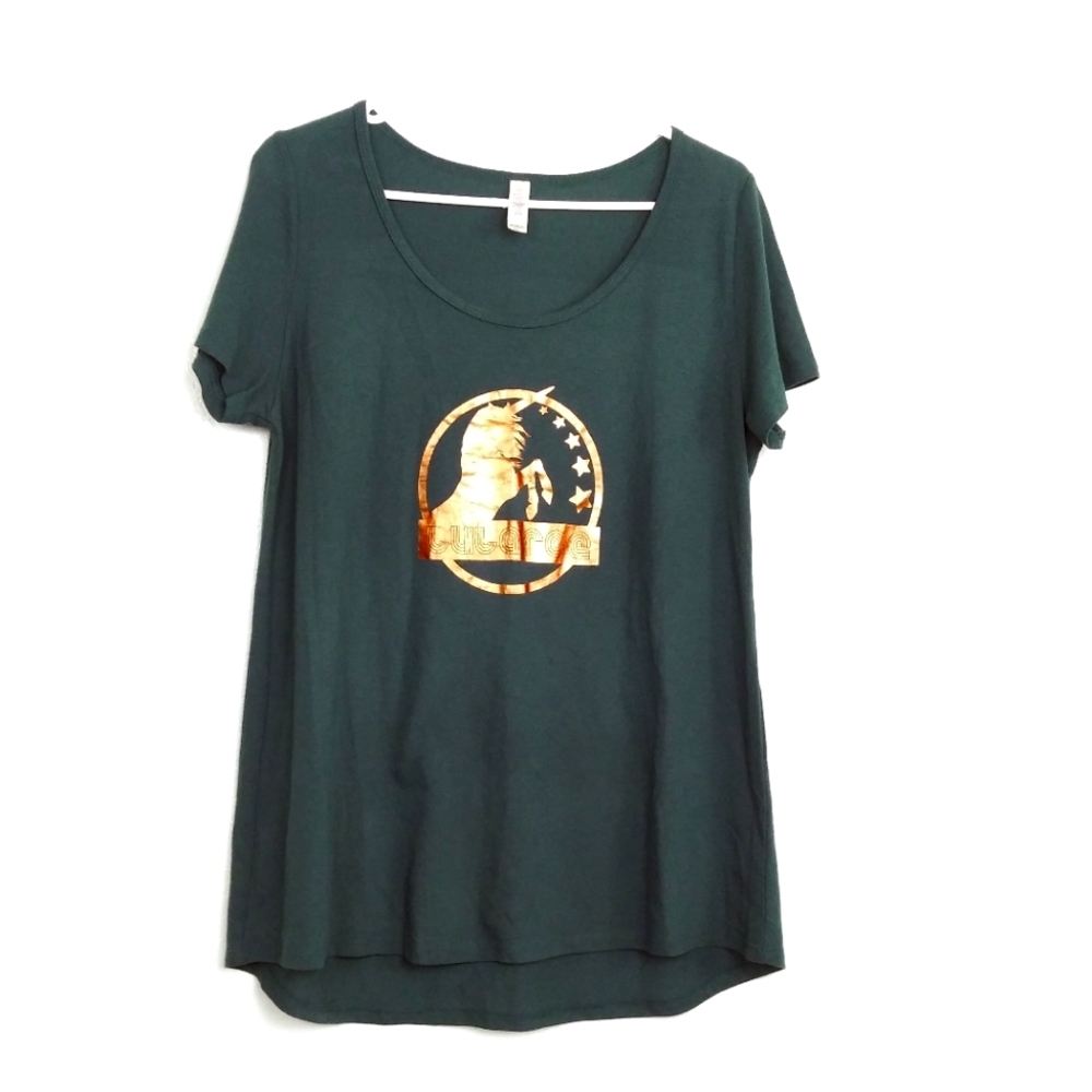 Lularoe Classic T Blouse Women's Size M Emerald Green